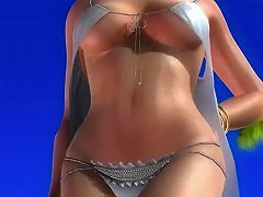 Tina From Dead Or Alive 5 In A Revealing Dress With Exposed Butt